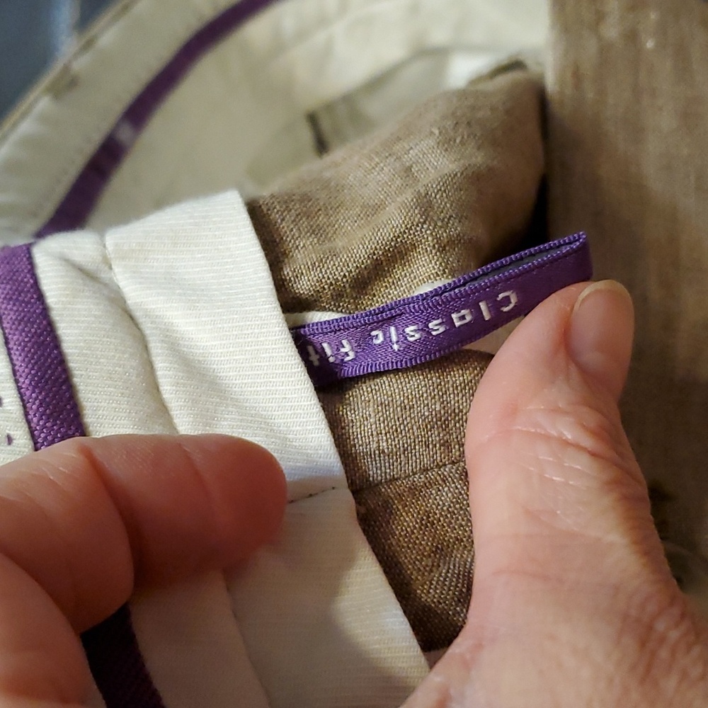 Hiltl Classic Fit Linen Slacks 36x32 - Picture 5 of 6